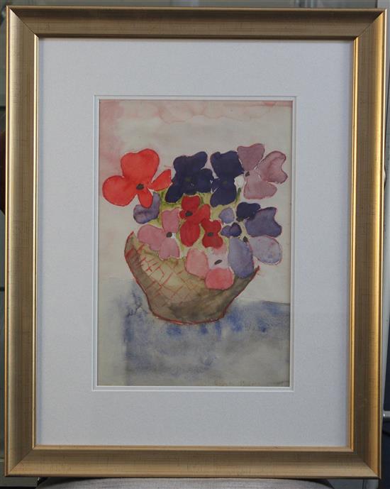 § Bryan Pearce (1929-2007) Still life of flowers in a bowl, 14 x 9.5in.